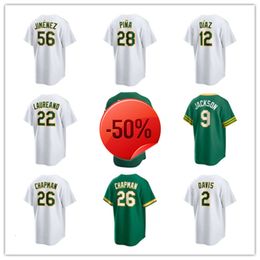 Oakland Custom Athletics Baseball Jerseys 24 Rickey Henderson 9 Reggie Jackson 56 Dany Jimenez 49 Ryan Noda 20 Zack Gelof 38 JP Sears