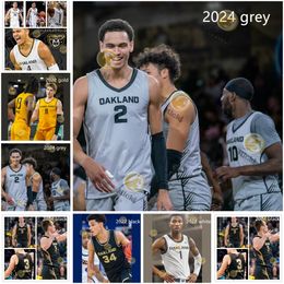 Oakland Golden Grizzlies camiseta de baloncesto Rocket Watts Michael Rogers Chris Conway Jack Gohlke Trey Townsend Evan Solomon Isaiah Jones DQ Cole camisetas personalizadas