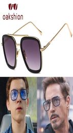 Oakshion luxe mode vierkante vlucht zonnebrillen mannen retro merk ontwerp metaal frame Men039s rijden zonnebril man mannelijk UV400 ocul7662745