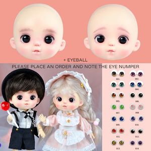 Ob11 maquillage de tête entière avec yeux en verre pour tête de poupée articulée Obitsu jouets pour garçons et filles 112 accessoires de tête BJD 240222