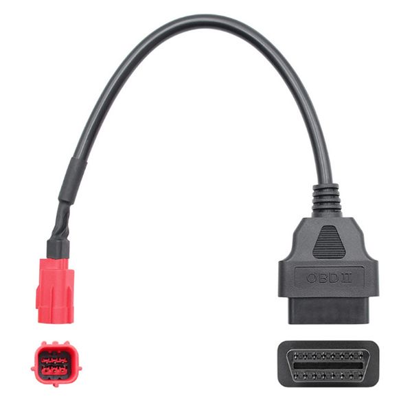 Cable de motocicleta OBD para cable de diagnóstico de cable de enchufe de 6 pines Honda 6PIN al adaptador OBD2 16 pines