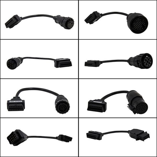 Cable de extensión de camión OBD a OBD2 de 16 pines para conector de escáner Scania, herramienta automática de diagnóstico de coche para Volvo347U