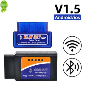 OBD2 autoscanner Mini ELM327 Diagnostische adaptertester Wireless WiFi Bluetooth -auto Diagnostische toolcode Reader voor Android iOS