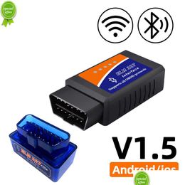 Obd2 Scanner Elm327 Auto Diagnostische Detector Code Reader Tool V1.5 Wifi Bluetooth Obd 2 Voor Ios Android Scan Reparatie Tools drop Levering Dhecz