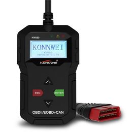 OBD2-scanner Universal OBD II kan diagnostische scannerauto-motor Foutcode lezer-scan-tool voor controle-motorlicht KW590 met O2 S218P