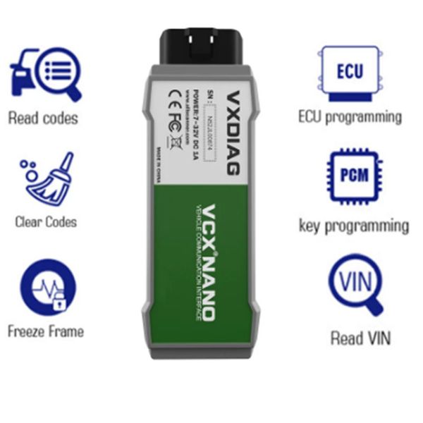 Accesorios de coche VXDIAG VCX NANO para JLR SDD Wifi obd2 programación de escáner de código para Jaguar herramientas de diagnóstico Land Rover