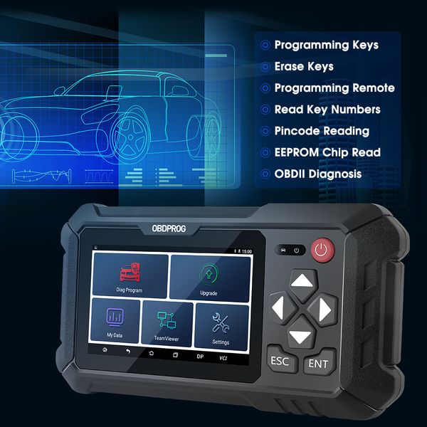 OBDPROG 501 Programación IMPROMOS CHIP EEPROM Read Erriga el código PIN del inmovilizador de la tecla para la herramienta de diagnóstico de automóviles