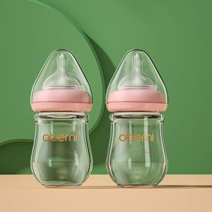 Oberni bébé bouteille en verre 150 ml matériau borosilicate lait infantile biberon set2pcs 150 ml 240315