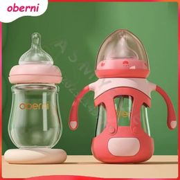 Bouteille pour bébé née à Oberni / anti-clic / sans BPA / 240 ml Bottle Silicone Protective Cover / De la naissance au sevrage 231222