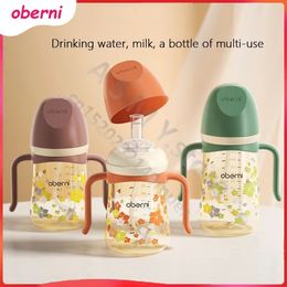 Oberni Born Baby Bottle / PPSU Study Brinking Cup / Brinking Cup 360 ° Rotation ne fuit pas anti-clic 240 ml / 300 ml 231222