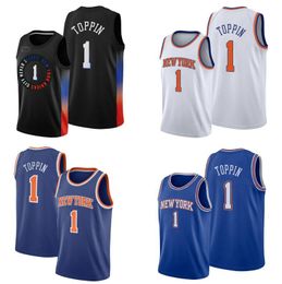 Obi Toppin Jersey 2021-22 NewYorkCity Basketball Maillots Hommes Jeunesse S-XXL en stock