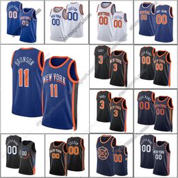 Obi Toppin RJ Barrett Jalen Brunson Jerseys de basket-ball personnalisé Julius Randle New York