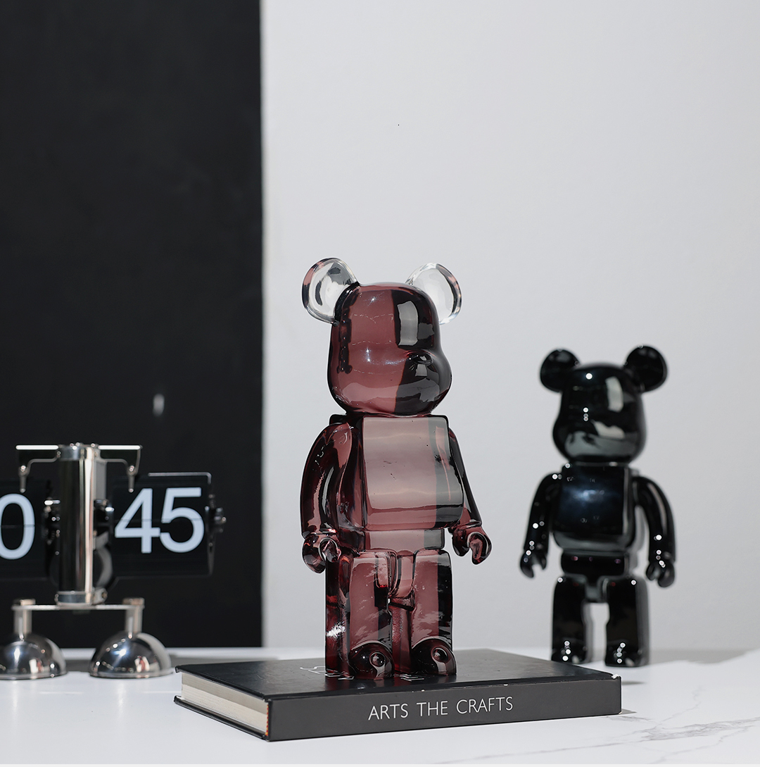 Objetos Designer Figuras de venda quente 26cm 400 LUZULO Y2K Sculpture Figure Cartoon Urso Brick Figura Molde Ornamento Boneca da sala de estar da sala de estar Decoração de presente