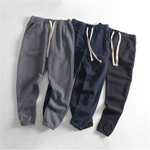Obrix mannelijke sportieve comfortabele broek Mid Taille Drawtring Outdoor dagelijkse slijtage katoen casual stijl broek voor mannen 201110