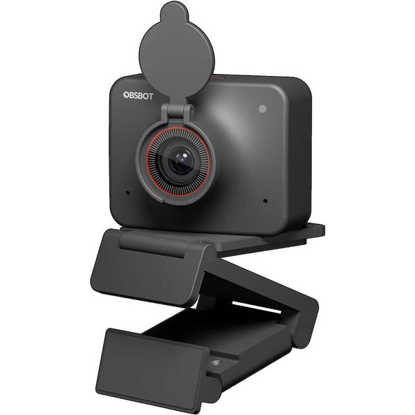 Obsbot rencontre une webcam 4K propulsée par AI avec autofocus, microphone, bokeh d'arrière-plan, correction de faible luminosité, mode beauté - parfait pour le streaming et la vidéoconférence PC