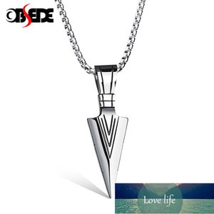 Obsolepe Punk Titanium Staal Ketting Charms Speer Arrow Hangers Ketting Voor Mannen Sieraden Goud Zilver Kleur Ketting Vriend Geschenken Fabriek Prijs Expert Design Quality