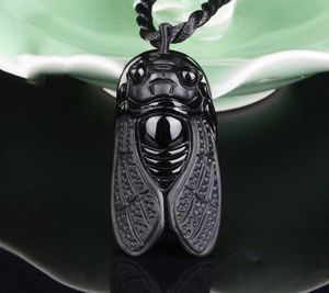 obsidiaan kristal palm fortuna hanger mannen en vrouwen mode zwarte stenen sieraden cadeau ketting7035052