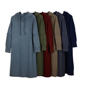 OC 414M87 Les pulls pour femmes en tailleur-taille en velours robe à capuche en velours