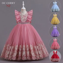 OC Chery NF40995 Meisjes Jurken Kinderen Jurk Mesh Puffy Rok Prinses Meisje High-end Piano Kostuum Luxe Maatwerk