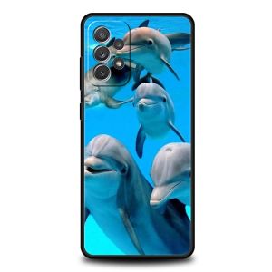 Étui de téléphone de dauphin animal océan pour Samsung Galaxy A51 A71 A21S A12 A11 A31 A41 A03S A52 A32 A22 A13 A23 A33 A53 A73 5G Couverture