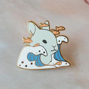 oceaan dieren konijn badge Leuke Anime Films Games Harde Emaille Pins Verzamel Cartoon Broche Rugzak Hoed Zak Kraag Revers Badges