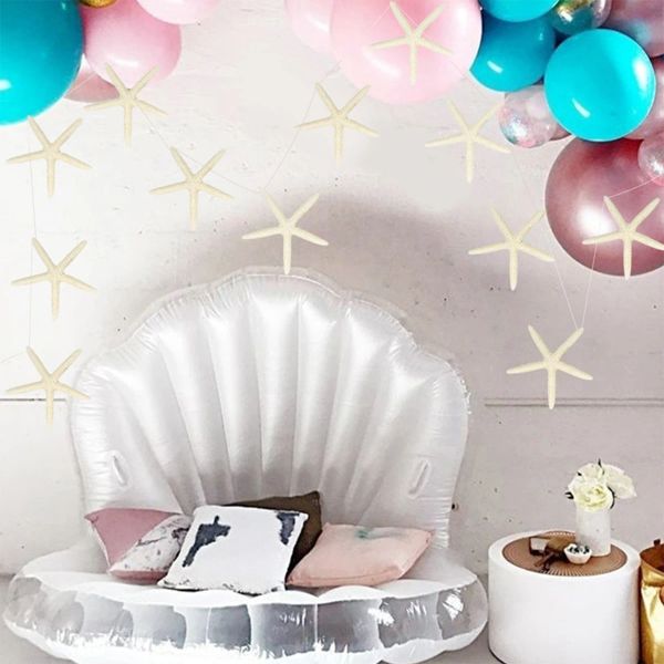 Ocean Party Paper Seashell étoiles de mer suspendues Garlands Sirène Sumaid Summer Thème d'anniversaire Fournitures de fête de baby Shower décorations