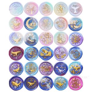 Ocean Retro Seal Wax Stamp Mermaid Jellyfish Whale for Wedding Gift Gift Packaging Scrapbooking Carte DIY Enveloppes Stamp Remplacer la tête