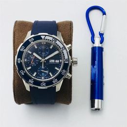 Ocean Timing watch Series Retroiluminación Giratoria Sumergible Anillo de cristal de gema exterior 44mm316L Movimiento personalizado de Asia 7750 con lumin2428