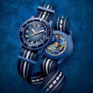 Ocean Watch Herenhorloge Biokeramisch plastic Automatisch dubbel horloge Hoge kwaliteit Volledig functioneel Pacific Antarctic Ocean Indian Watch Designer uurwerk