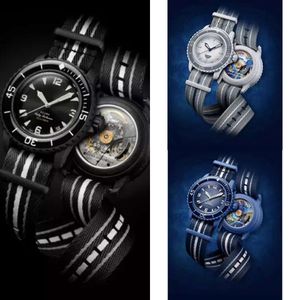 Ocean Watch Mens Bioceramic automatische mechanische horloges Hoge kwaliteit volledige functie Pacific Antarctic Indian Design S 50