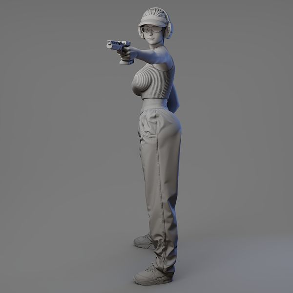 Oceancosmos Miniatures, original, tir girl, Airsoft Athletics Sports, Sexy Girl, résine non peinte, Resin Model Kit Figure GK