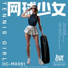 Oceancosmos Miniatures, original, girl de tennis, culture sportive, filles sexy, résine de modèle de modèle non peint
