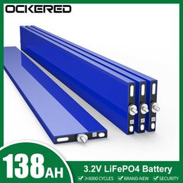 Ockered 4 pièces Lifepo4 lame batterie 3.2V 138Ah batterie Lithium-ion bricolage batterie pour EV marine RV Batteries de stockage solaires