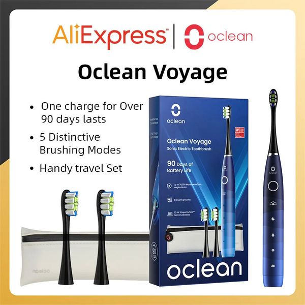 Oclean Voyage Sonic Cepillo de dientes eléctrico Kit de cepillo de dientes de viaje Recargable Automático Ultrasónico IPX7 Ultrasonido Blanqueador dental 240104