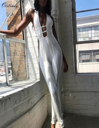 Ocstrade Sexy Bandage Jumpsuit 2019 New Fashion Hollow Out Bandage Jumpsuit White Rayon High Quality Jumps Curchs Bandage Women T51907203482