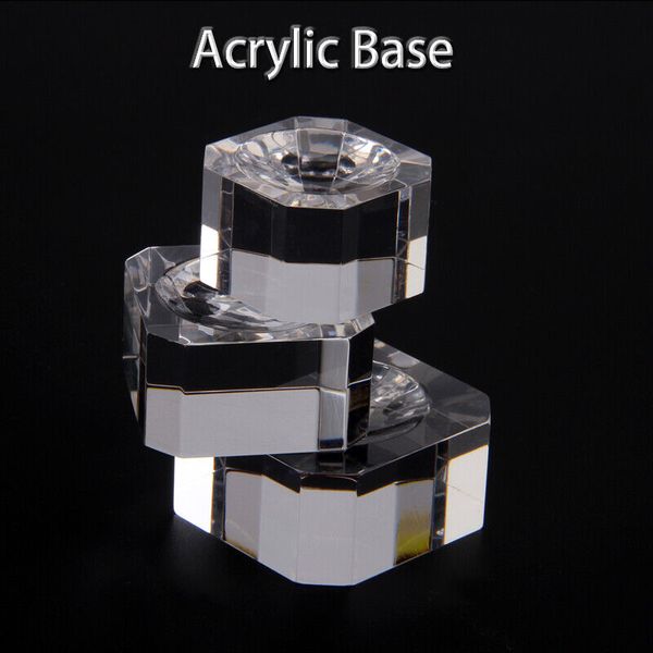 Base de bola de cristal de acrílico octogonal con asiento de bola de cristal