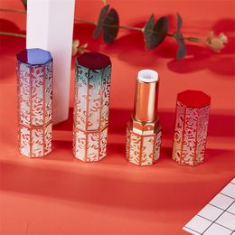 Magène magnétique octogonal Tour à rouge à lèvres Rempillable Refillable Retro Lip Balm Container DIY ACCESSOIRES COSMÉTIQUES pour les filles