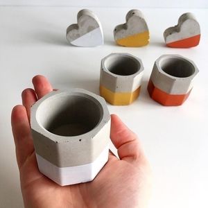 Achthoekige siliconen schimmel beton vleesachtige bloempot kandelaar mal ceramic klei diy ambachten mal diy bloempot mal