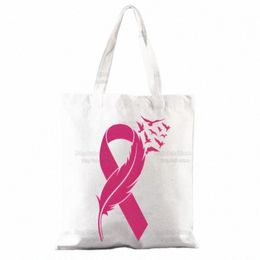 Octobre Rose Cancer du sein Aen Shopper Sacs pour femmes Sac fourre-tout réutilisable Harajuku Grande capacité Sac de magasin Impression e7hP #