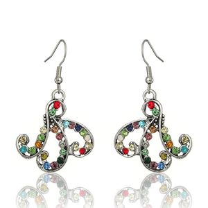 Boucles d'oreilles pendantes en forme de poulpe pour femmes et filles, bijoux thaïlandais, style Boho, cristal coloré, strass, accessoires