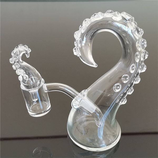 Pulpo Agua Bong Barba Cachimba Cachimbas 10 MM Tubos de tubería de vidrio conjunta femenina Filtro de percolador para fumar Cuarzo Craftbong Material de borocilicato