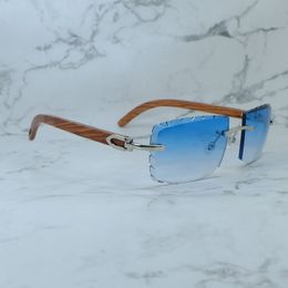 Oculos De Sol Masculino Designer Zonnebrillen Mannen Vrouwen Stijlvolle Diamond Cut Wood HerenZonnebril Luxe Designer Carter Eyewear Nieuw binnen