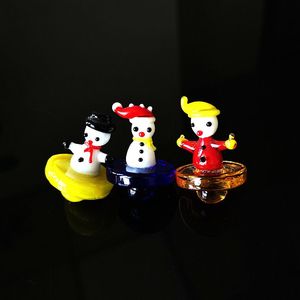 Od 25mm roken accessoires heady unieke sneeuwpop vorm stijl carb caps koepel voor quartz banger nagels glas water bongs glazen bubbel