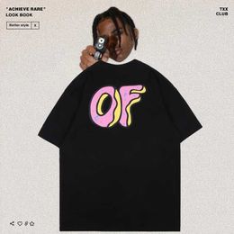 Étrange avenir de la bande dessinée de mode de rue hip hop de donut hommes et femmes T-shirt à manches courtes vêtements de couple