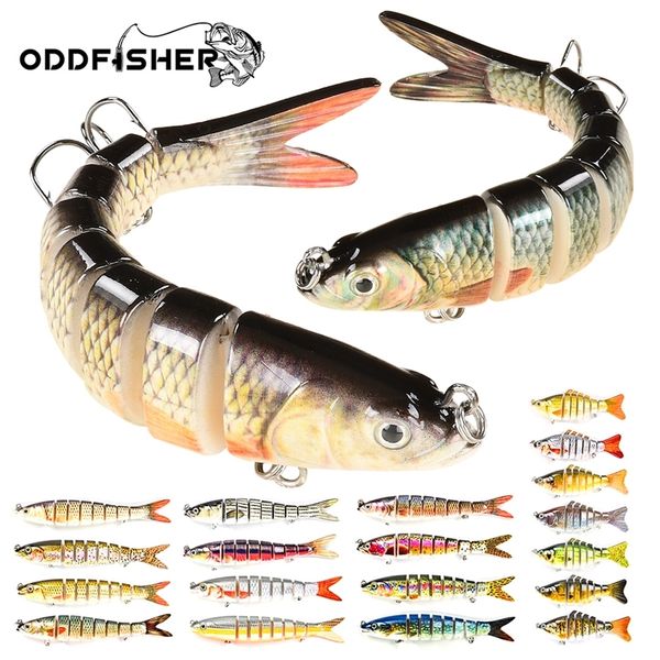 Oddfisher, señuelo de pesca de 1014cm, Wobbler de hundimiento articulado para Lucio, Swimbait, Crankbait, trucha, lubina, accesorios de pesca, cebo para aparejos 220711