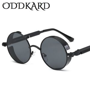 ODDKARD Retro Steampunk Gafas de sol para hombres y mujeres Diseñador de la marca Gafas de sol redondas gafas de sol UV400