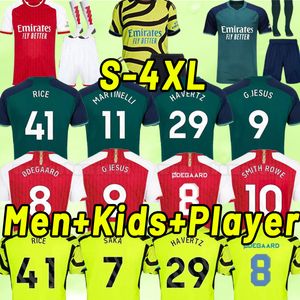 ODEGAARD HAVERTZ RICE SMITH ROWE G.JESUS SAKA voetbalshirts SALIBA 23 24 Fans Spelerversie MARTINELLI 2023 2024 voetbaltenues shirt Heren Kinderen jongens sets 3XL 4XL