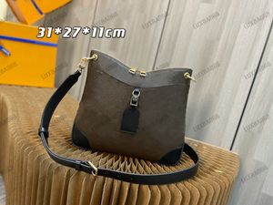 ODEON PM Bolso satchel de diseñador con doble cremallera Odeon MM Bolsos de hombro Bolso vintage de gran capacidad Damier Ebene M45354 M45353 M45355