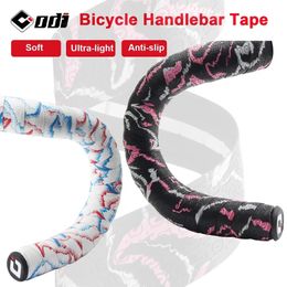 ODI Bicycle Handgreep Tape Soft Bicycle Pole Tape PU Eva Anti Slip Color Hendle Deksel voor Road Bicycle Slide Bicycle Accessories 240521