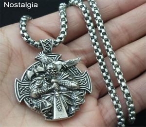 Odin bijl en raaf amulet Noorse Rosova Viking ketting Wicca heidense amulet Jewlery1539505